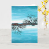 Carte de voeux d'El Abuelo Del Cielo Teal (Fleur jaune)