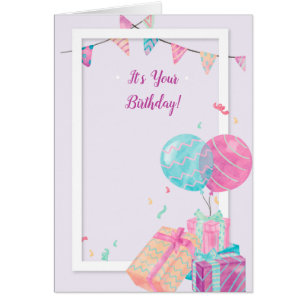 Carte de voeux d'éléments d'anniversaire
