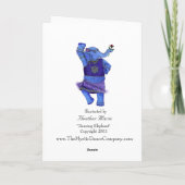 Carte de voeux d'éléphant de danse (Dos)