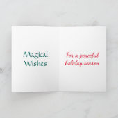 Carte de voeux d'Elf d'épaulard de Joyeux Noël (Intérieur)