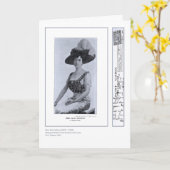 Carte de voeux d'Ellis Jeffreys d'actrice (Fleur jaune)