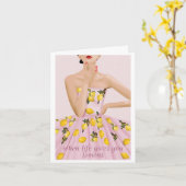 Carte de voeux d'encouragement (Fleur jaune)