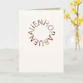 Carte de voeux d'Enhorabuena (félicitations) (Fleur jaune)