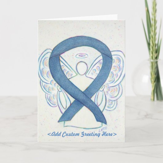 Carte de voeux Denim Ribbon Angel (Devant)