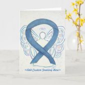 Carte de voeux Denim Ribbon Angel (Fleur jaune)