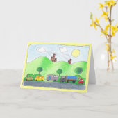 Carte de voeux d'entraînement d'heure d'été (Fleur jaune)