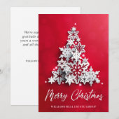 Carte de vœux d'entreprise avec arbre de Noël mode (Devant / Derrière)
