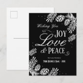 Carte de vœux d'entreprise Cônes de pin de vacance (Devant / Derrière)