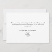 Carte de vœux d'entreprise de Noël oiseau rouge aq (Dos)