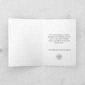 Carte de vœux d'entreprise de Noël Papillon Monarq (Intérieur)