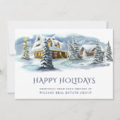 Carte de vœux d'entreprise de Noël Terre d'hiver é (Devant)