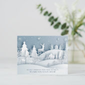 Carte de vœux d'entreprise découpée en papier de c (Debout devant)