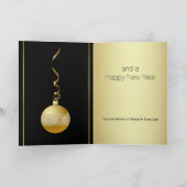 Carte de voeux d'entreprise d'or et de Noël de (Intérieur)