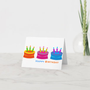 Carte de voeux d'entreprise Gâteaux d'anniversaire