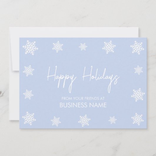 Carte de vœux d'entreprise moderne flocon de neige (Devant)