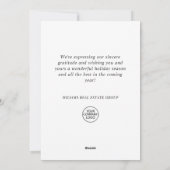 Carte de vœux d'entreprise moderne flocon de neige (Dos)