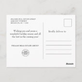 Carte de vœux d'entreprise Ornement de Noël élégan (Dos)