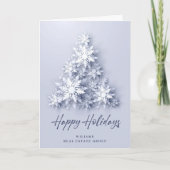 Carte de vœux d'entreprise pour Noël avec flocon d (Devant)