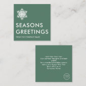Carte de vœux d'entreprise Vert sauge pour les sai (Devant / Derrière)