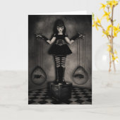 Carte de voeux d'équilibre de marionnette (Fleur jaune)