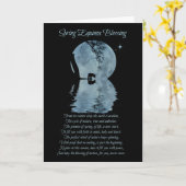 Carte de vœux d'équinoxe de printemps avec ours (Fleur jaune)