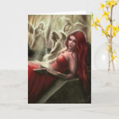 Carte de voeux des anges de pleurs (Fleur jaune)