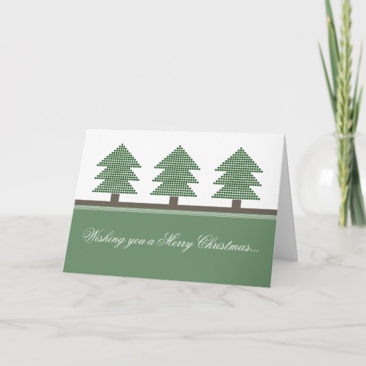 Carte de voeux des arbres de Noël (Devant)