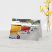 Carte de voeux des avions (Fleur jaune)