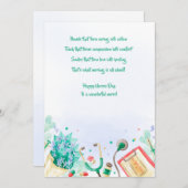 Carte de voeux des éléments de la journée des infi (Devant / Derrière)