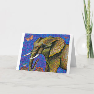Carte de voeux des éléphants africains