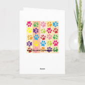 Carte de voeux des Empreintes de pattes (Dos)