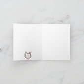 Carte de voeux des Empreintes de pattes de coeur m (Intérieur)