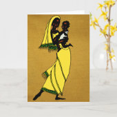 Carte de voeux des femmes d'Afrique (Fleur jaune)