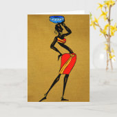 Carte de voeux des femmes d'Afrique (Fleur jaune)