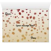 Carte de voeux des Feuilles de l'érable de Thanksg (Intérieur Horizontal (Bas))