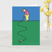 Carte de voeux des golfeurs (Fleur jaune)