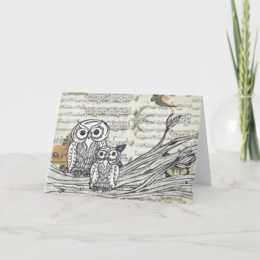 Carte de voeux des hiboux 22 (Devant)