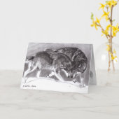 Carte de voeux des loups de loyauté (Fleur jaune)