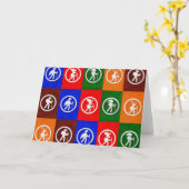 Carte de voeux des marqueurs de sentiers animaux (Fleur jaune)