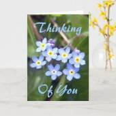 Carte de voeux des myosotis des marais 2 (Fleur jaune)