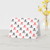 Carte de voeux des os croisés mignons (Fleur jaune)