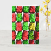 Carte de voeux des ours gommeux (Fleur jaune)