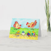 Carte de voeux des poussins de Pâques par Nicole J (Devant)