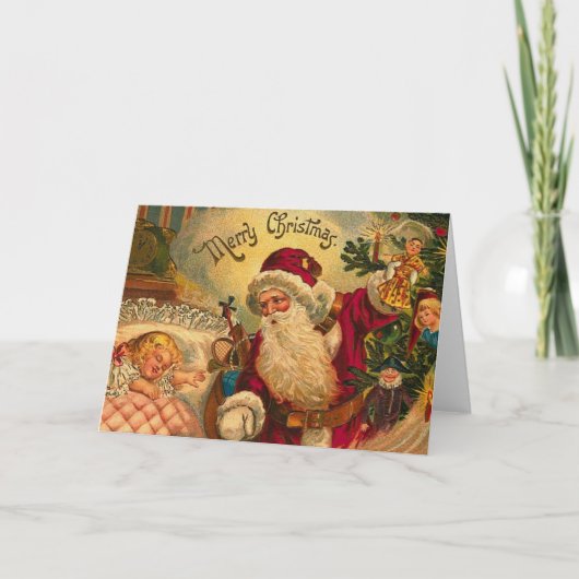 Carte de voeux des rêves de Noël victoriens (Devant)