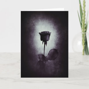Carte de voeux des Roses noirs gothiques
