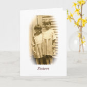 Carte de voeux des soeurs (Fleur jaune)