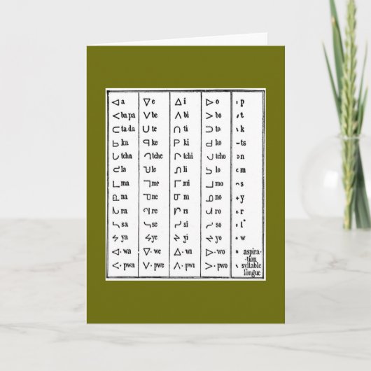 Carte de voeux des symboles indiens (Devant)