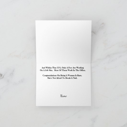 Carte de voeux des travailleuses de la constructio (Intérieur)