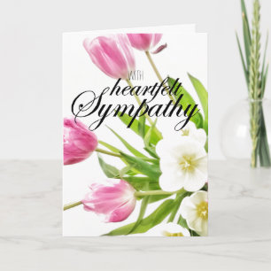 Carte de voeux des tulipes "Avec une sympathie sin