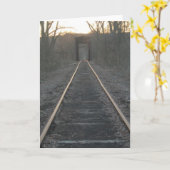 Carte de voeux des voies ferroviaires (Fleur jaune)